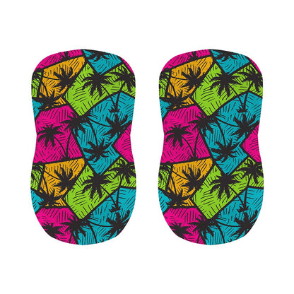 Colorful Palm Tree Pattern Print Bar Stool Covers