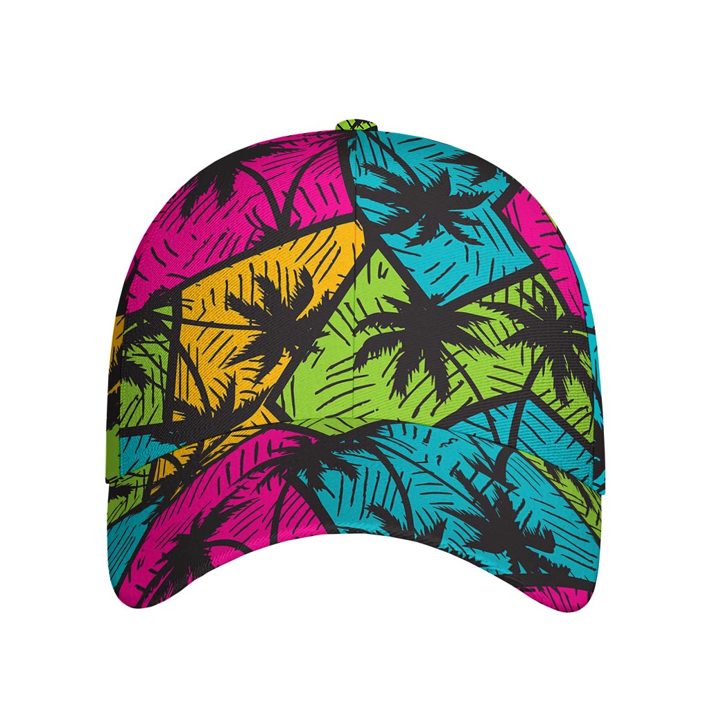 Colorful Palm Tree Pattern Print Baseball Cap