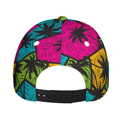 Colorful Palm Tree Pattern Print Baseball Cap