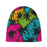 Colorful Palm Tree Pattern Print Beanie