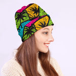 Colorful Palm Tree Pattern Print Beanie