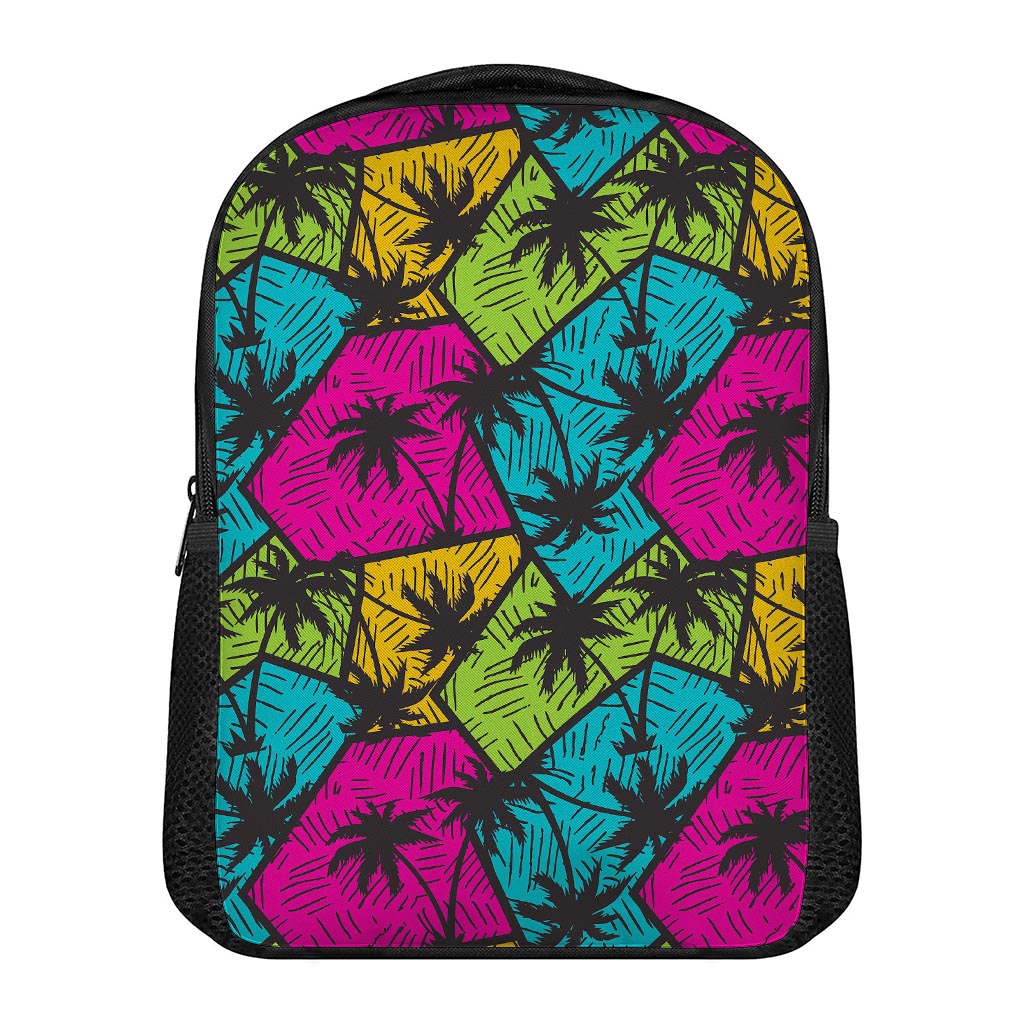 Colorful Palm Tree Pattern Print Casual Backpack