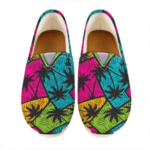 Colorful Palm Tree Pattern Print Casual Shoes