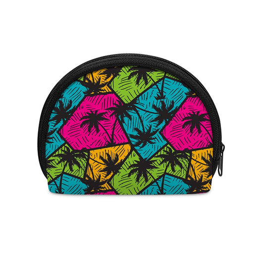 Colorful Palm Tree Pattern Print Coin Purse
