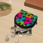 Colorful Palm Tree Pattern Print Coin Purse
