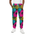 Colorful Palm Tree Pattern Print Cotton Sweatpants