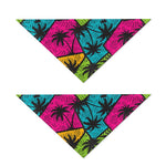 Colorful Palm Tree Pattern Print Dog Bandana
