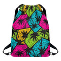 Colorful Palm Tree Pattern Print Drawstring Backpack