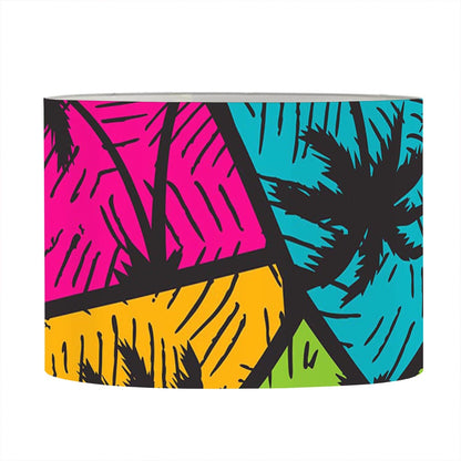 Colorful Palm Tree Pattern Print Drum Lamp Shade