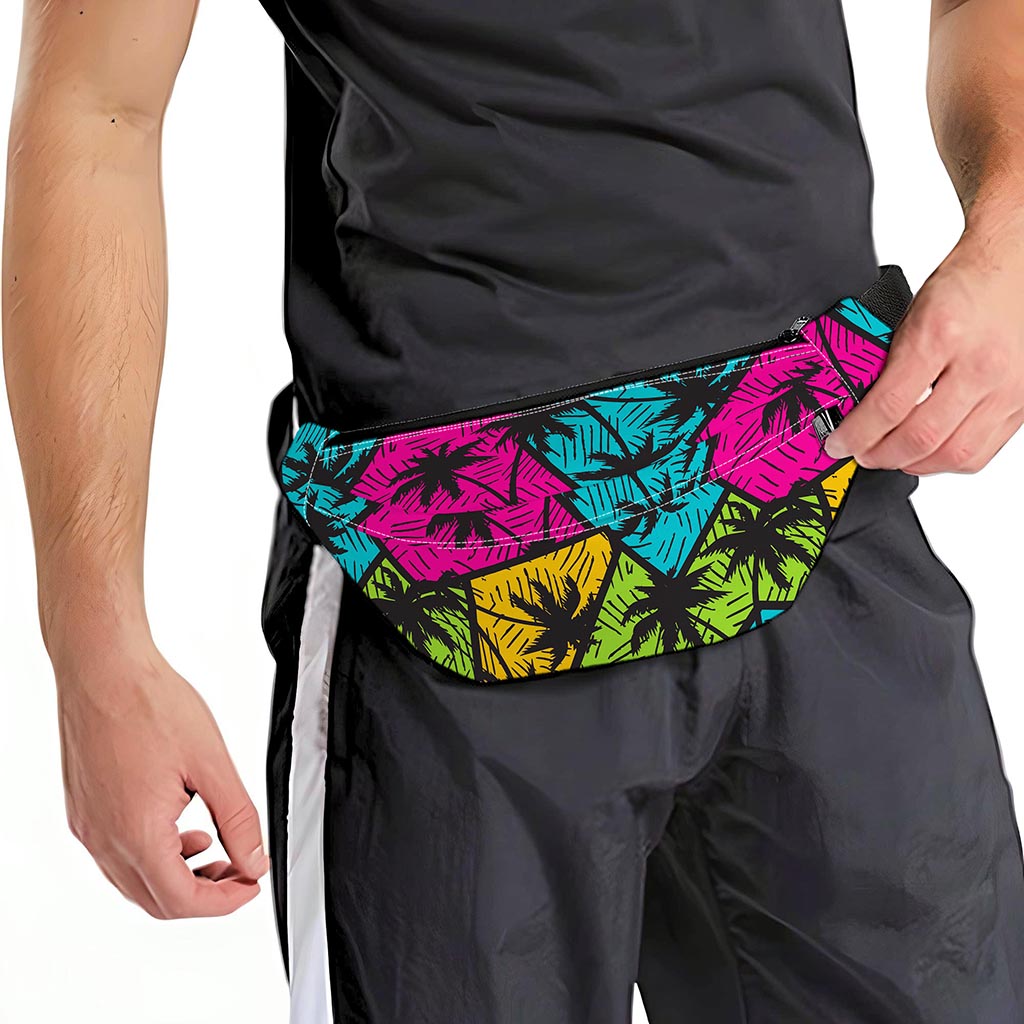 Colorful Palm Tree Pattern Print Fanny Pack