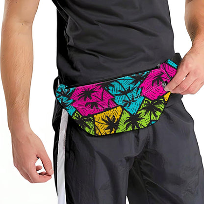 Colorful Palm Tree Pattern Print Fanny Pack