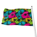 Colorful Palm Tree Pattern Print Flag