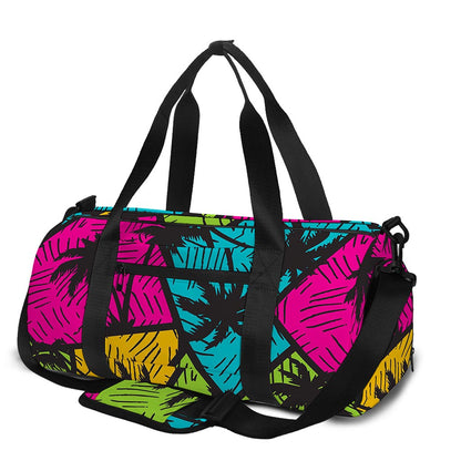 Colorful Palm Tree Pattern Print Gym Bag