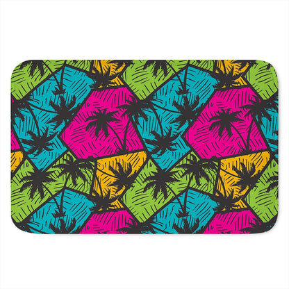 Colorful Palm Tree Pattern Print Indoor Door Mat