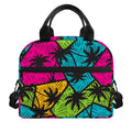 Colorful Palm Tree Pattern Print Insulated Lunch Bag