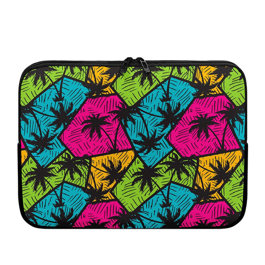 Colorful Palm Tree Pattern Print Laptop Sleeve