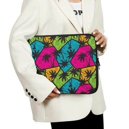 Colorful Palm Tree Pattern Print Laptop Sleeve