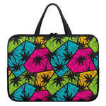 Colorful Palm Tree Pattern Print Laptop Sleeve With Handle