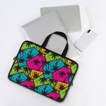 Colorful Palm Tree Pattern Print Laptop Sleeve With Handle