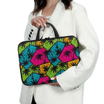 Colorful Palm Tree Pattern Print Laptop Sleeve With Handle