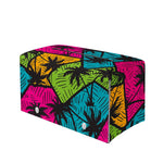 Colorful Palm Tree Pattern Print Leather Tissue Box Cover