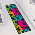 Colorful Palm Tree Pattern Print Long Kitchen Mat