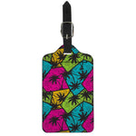 Colorful Palm Tree Pattern Print Luggage Tag