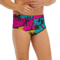 Colorful Palm Tree Pattern Print Men's Briefs