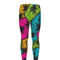 Colorful Palm Tree Pattern Print Men's Leggings