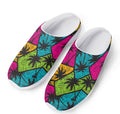 Colorful Palm Tree Pattern Print Mesh Casual Shoes