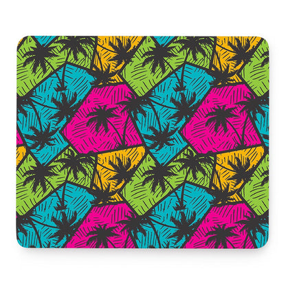 Colorful Palm Tree Pattern Print Mouse Pad