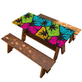 Colorful Palm Tree Pattern Print Picnic Table Cover