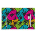 Colorful Palm Tree Pattern Print Placemat