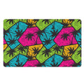 Colorful Palm Tree Pattern Print Polyester Doormat