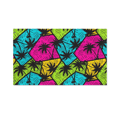Colorful Palm Tree Pattern Print Polyester Flag