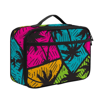 Colorful Palm Tree Pattern Print Portable Lunch Bag