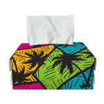 Colorful Palm Tree Pattern Print Rectangle Tissue Box Cover