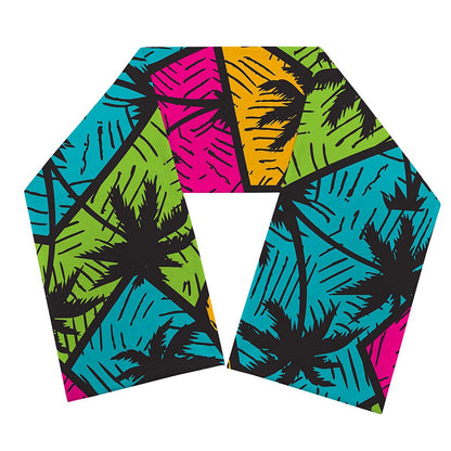 Colorful Palm Tree Pattern Print Scarf