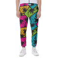 Colorful Palm Tree Pattern Print Joggers