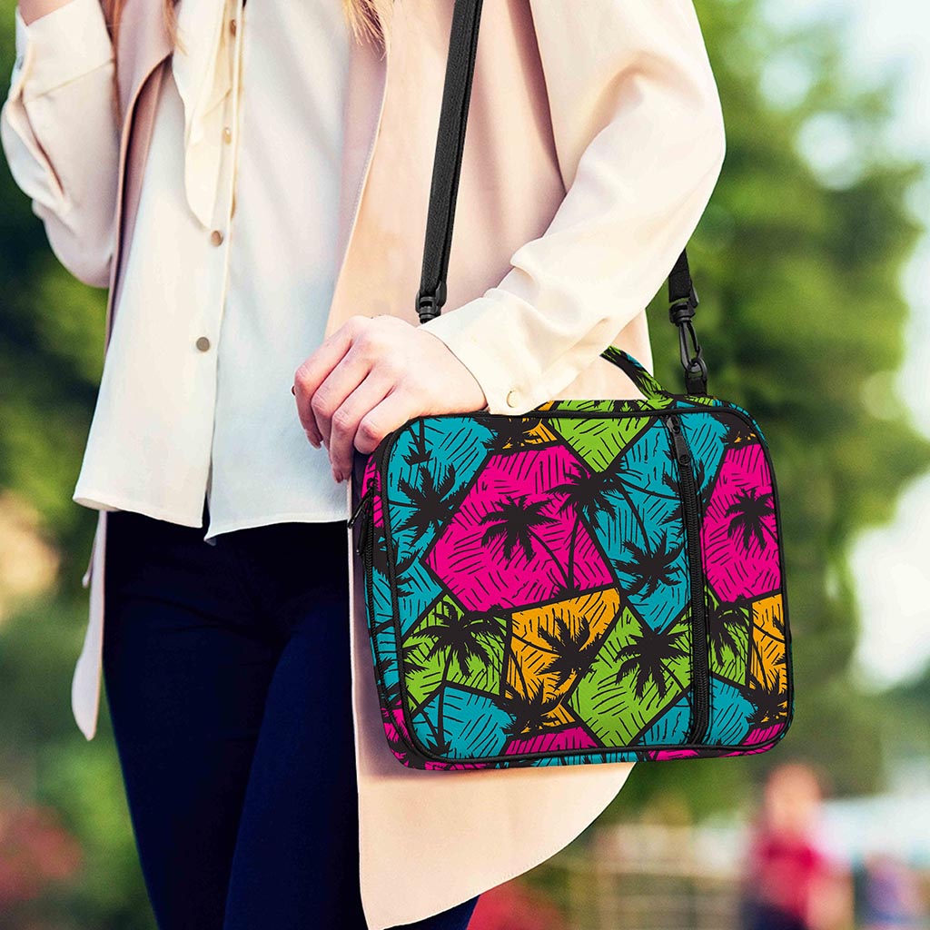 Colorful Palm Tree Pattern Print Shoulder Strap Bible Bag
