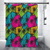 Colorful Palm Tree Pattern Print Shower Curtain
