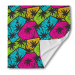 Colorful Palm Tree Pattern Print Silk Bandana