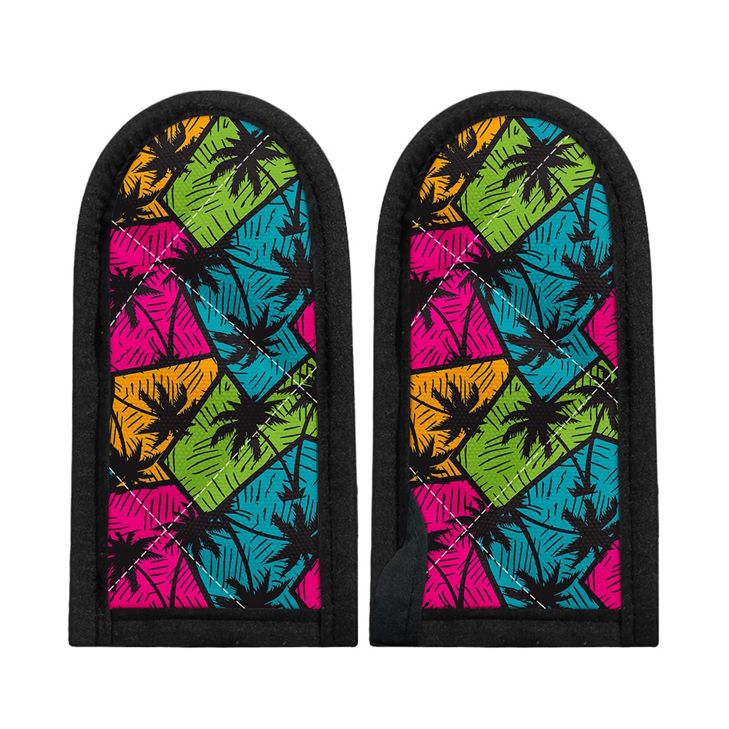 Colorful Palm Tree Pattern Print Skillet Handle Cover
