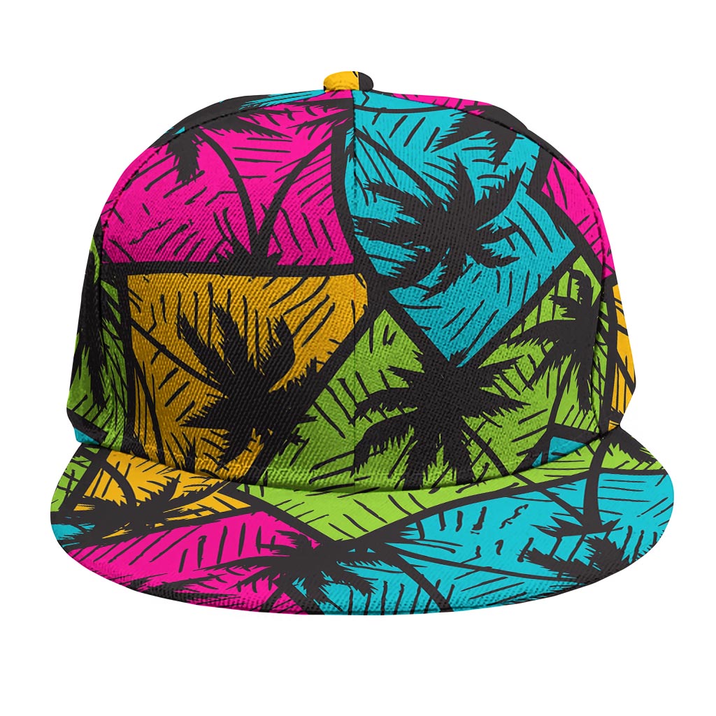 Colorful Palm Tree Pattern Print Snapback Cap