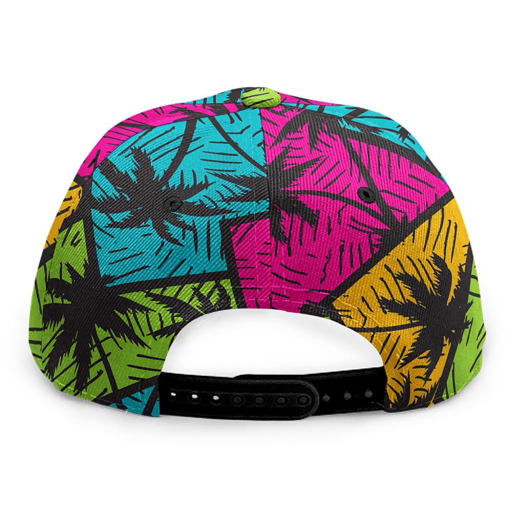 Colorful Palm Tree Pattern Print Snapback Cap