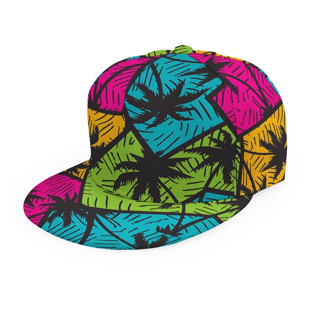 Colorful Palm Tree Pattern Print Snapback Cap