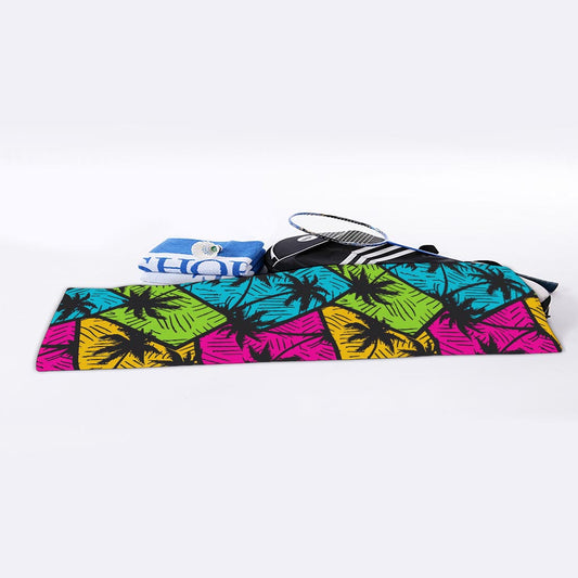 Colorful Palm Tree Pattern Print Sports Towel