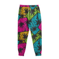 Colorful Palm Tree Pattern Print Sweatpants