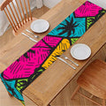 Colorful Palm Tree Pattern Print Table Runner