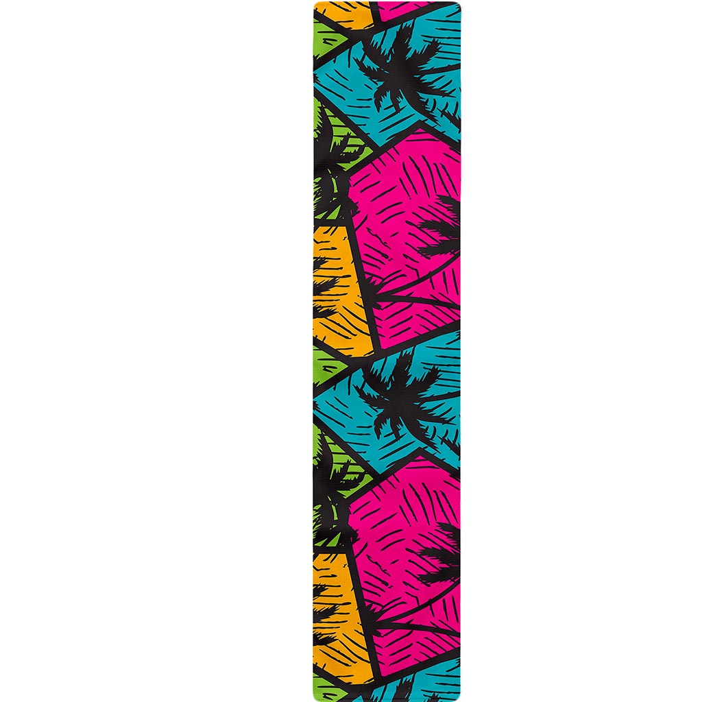 Colorful Palm Tree Pattern Print Table Runner